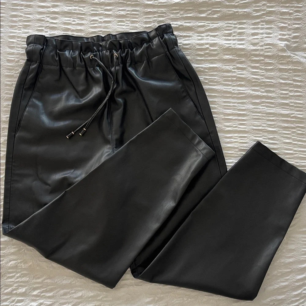 Zara Black Paperbag Waist Ankle Pants - Picture 7 of 9